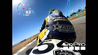 Motorcycle Racing Action Formula 50 Open class at Buttonwillow Raceway Park with CRA Part 3 of 3