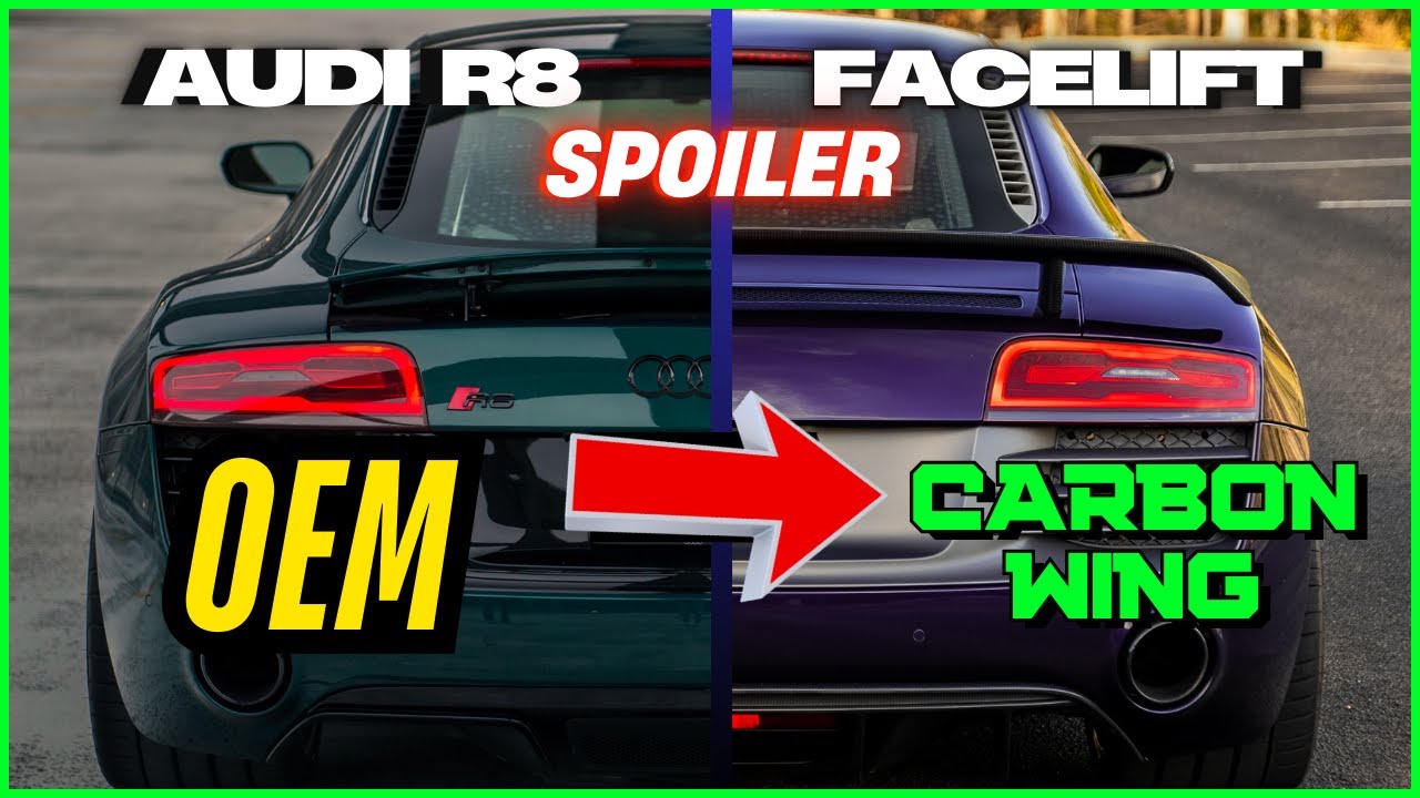 Audi R8  Gen 1 | Complete Facelift | How-To: Active Aero Spoiler to Fixed Carbon Spoiler |
