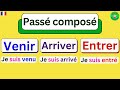 Easy french | Grammaire Passé composé | Verbe venir | Arriver | Entrer conjugaison | French grammar