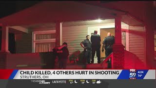 Child killed, 4 hurt in Ohio shooting