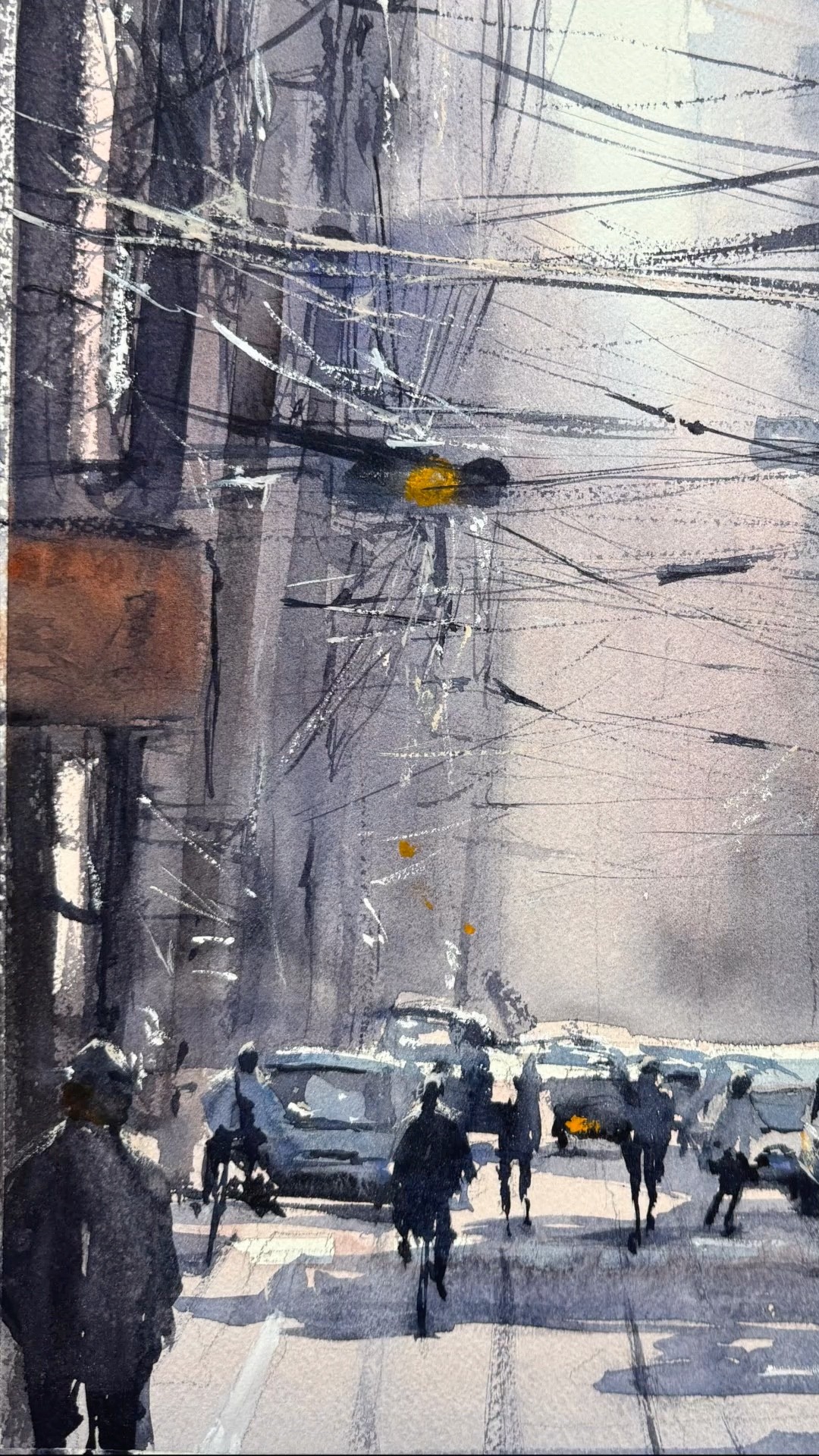 東京の通り道 × 透明水彩 / Tokyo Back Street × Watercolor #shorts