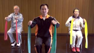 Exercícios com faixa elástica para idosos (Elastic band exercises)