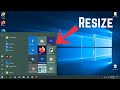 How to resize the windows 10 start menu