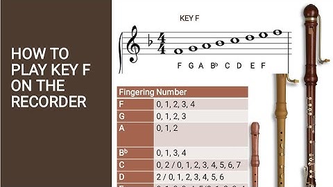 How to play Key F Major on the Recorder 🪈