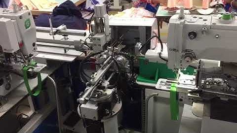 máy cắt nối thun tự động 2 đầu .