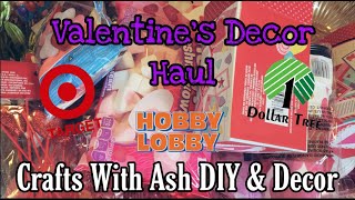 HUGE Valentines Day Haul | Cute decor from Target, Dollar Tree and Hobby Lobby