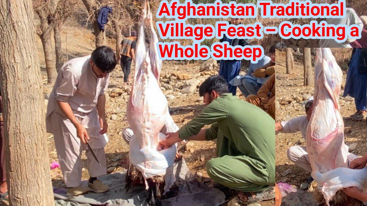 Full Sheep With Rice Afghan Traditional Feast: Whole Sheep Cooking (A Cultural Tradition ...