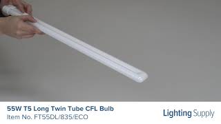 Sylvania 55W T5 Long Twin Tube CFL Bulb (FT55DL/835/ECO)