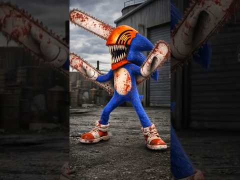 SONIC se CONVIERTE en CHAINSAW MAN y PASA ESTO... #shorts #comedia #ia #sonic