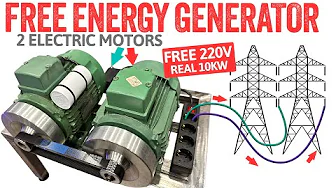 10KW! Free Energy with Two Electric Motors💡⚡💡Liberty Engine 5.0