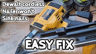 How I fixed my Dewalt Cordless Nailer. Dcn692 30 degree