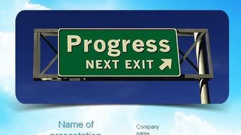 Progress Freeway Sign PowerPoint Template