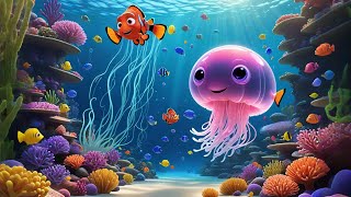 Three Jellyfish Wiggle in a Race | Counting Song for Kids | Fun Learning Nursery Rhyme
