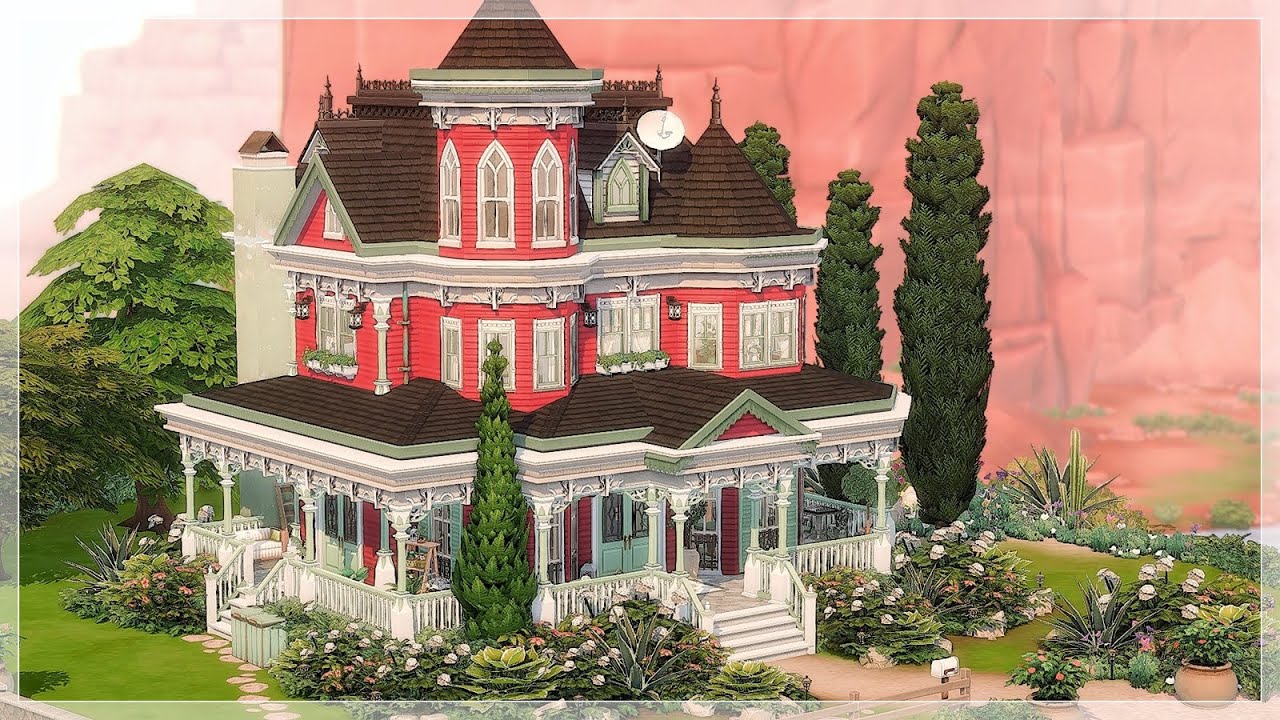 red victorian family home