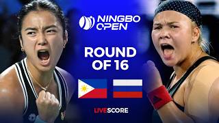 Alex Eala vs Diana Shnaider • Round of 16 • 2026 Ningbo Open • TENNIS LIVE SCORE