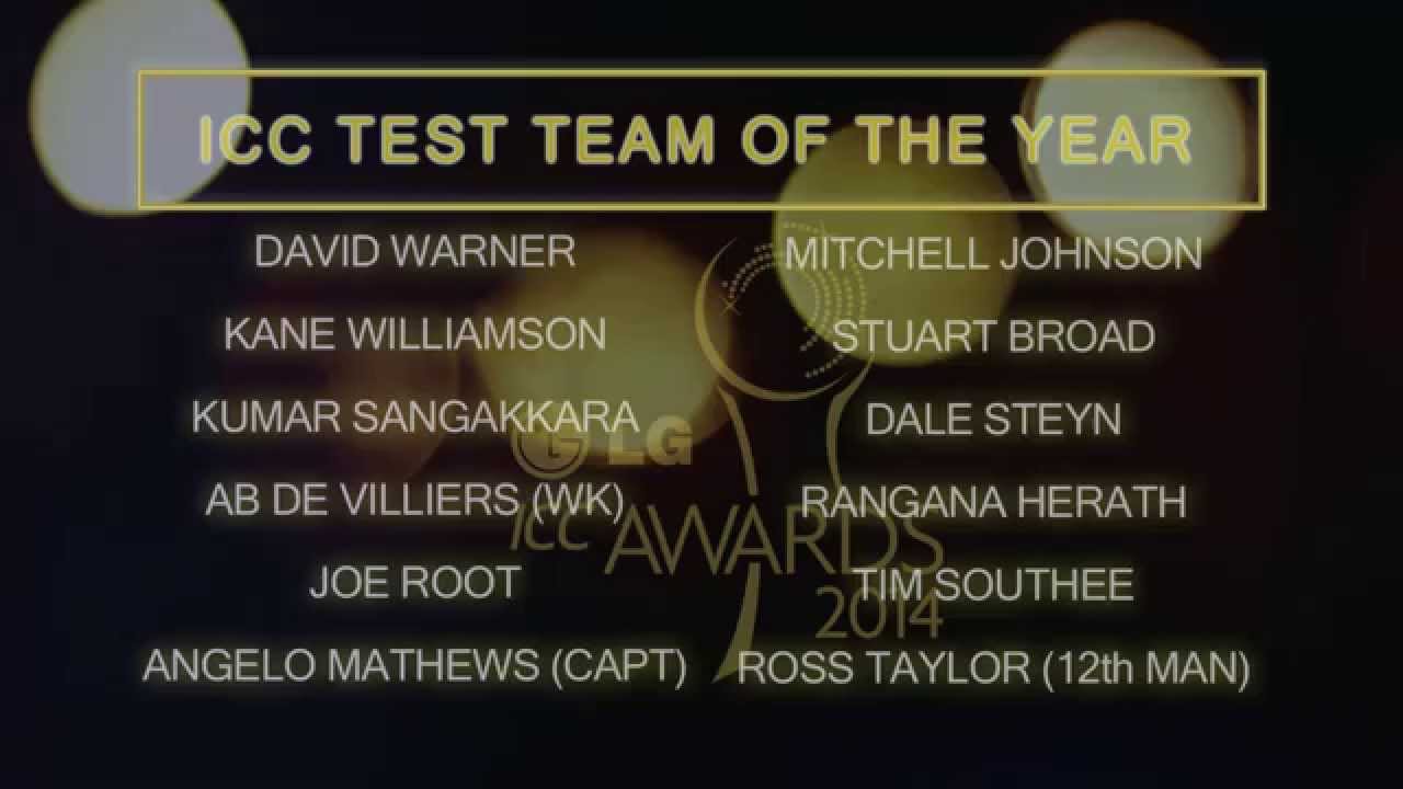 ICC Test Team of the Year 2014