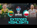 Lithuania  vs poland    extended highlights  fiba eurobasket 2025 qualifiers