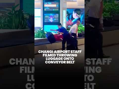 Changi Airport staff filmed throwing luggage onto conveyor belt thumbnail