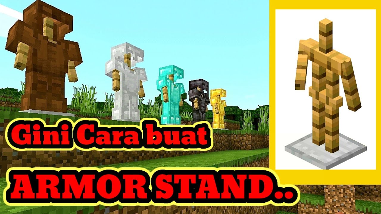 Cara membuat armor stand di minecraft minecraft survival AA YouTube