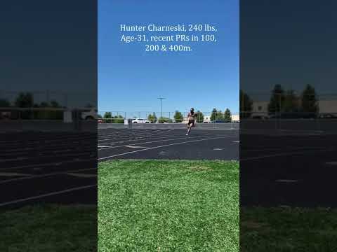 Hunter Charneski Running 22 MPH at Age 31, 240 Pounds