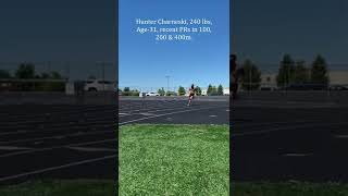 Hunter Charneski Running 22 MPH at Age 31, 240 Pounds