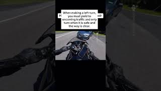 🚨Motorcycle Almost Crashes Due to Dangerous Left Turn #cars #caraccident