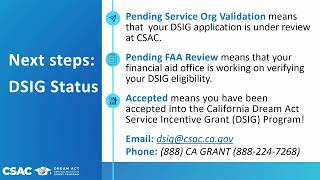 How to submit your DSIG Application