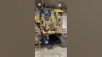 Tear down continues on a CAT D10T getting a Powertrain Rebuild. #heavyequipment #dozer #diesel