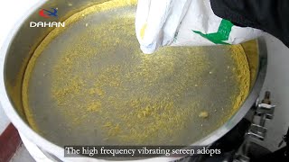 High frequency vibrating screen for sulphur powder