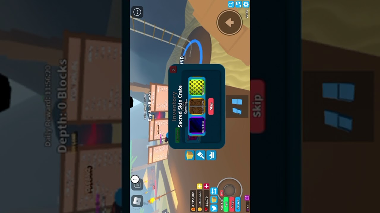 Opening 10 Tier 3 Skin crates in Treasure hunt simulator