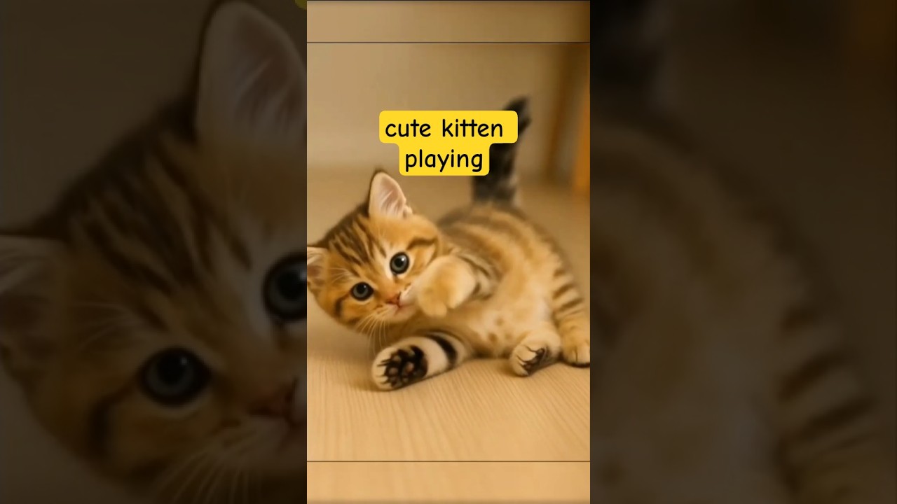 Cute kitten daily routine 