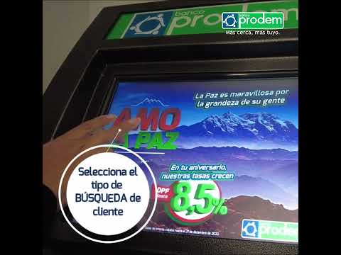 Pago de Servicios en Cajero Automático Banco Prodem