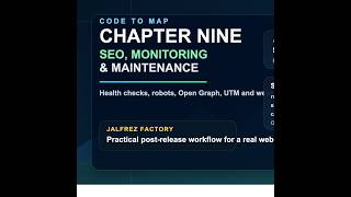SEO, Monitoring and Maintenance After Deploy | Code to Map – Chapter Nine screenshot 1