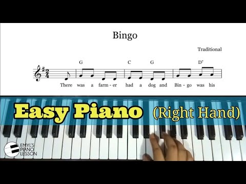 BINGO - Easy Piano | Nursery Rhyme | @EmylPianoLesson - YouTube