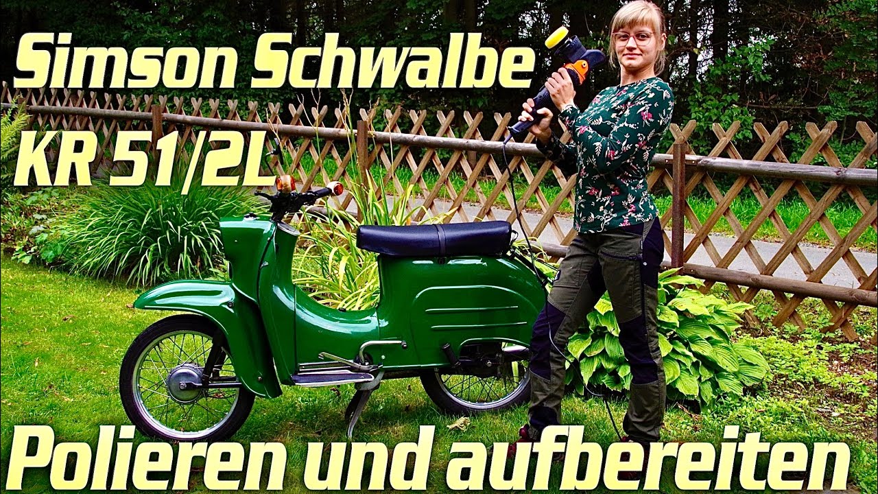 Simson Schwalbe KR51/2L Luxus Polieren und aufbereiten nach 30 Jahren Garagenfund Motorcycle Polish