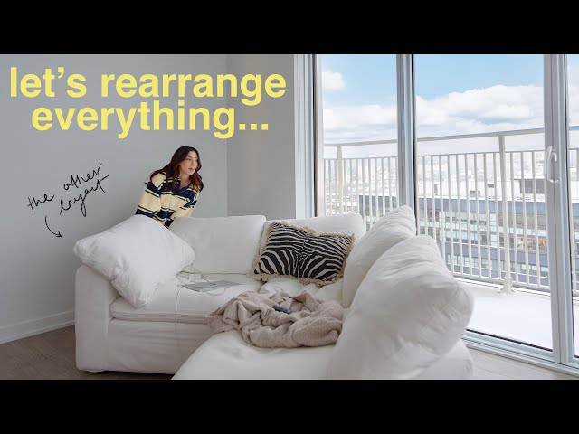 NEW HOME VLOG: rearranging my living room & organizing my kitchen pantry!