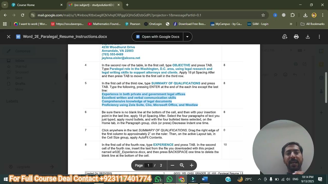 Word 2E Paralegal Resume | Word_2E_Paralegal_Resume | Word 2E Paralegal Resume