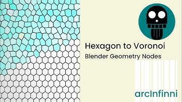 Hexagon to Voronoi Tile Effect in Blender Geometry Nodes