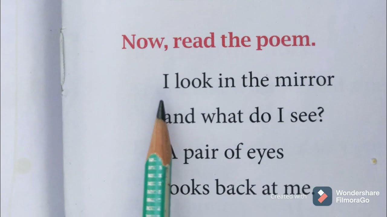 ICSE ENGLISH LITERATURE POEM I LOOK IN THE MIRROR CLASS 2 YouTube