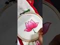 easy Lotus painting on fabric #artwork #shorts #youtubeshorts #fabricpainting