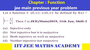FUNCTION JEE MAIN 2019 11 JANUARY SHIFT 2  by RS SIR | function jee main previous year solution