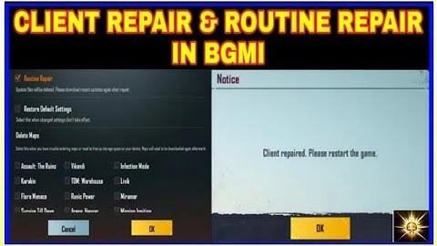 How to do Client Repair in Battlegrounds Mobile India / pubg mobile how to do Routine Repair in Bgmi