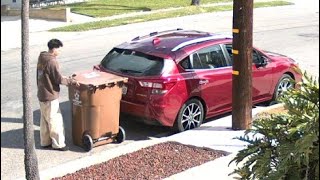Tuesday April 7, 2026 @ 9:24 am Trash Cans Moved By A Commercial Employee/Patient In A Residential