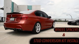 WHEELS SPACERS & STUD CONVERSION KIT INSTALL | BMW F30