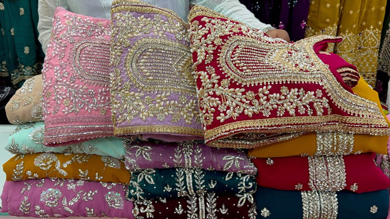 ২০২৬ ঈদ স্পেশাল এক্সক্লুসিভ ডিজাইনার পার্টি থ্রিপিস/মতি,কাটদানা,জারদৌসি কাজের পার্টি থ্রিপিস 