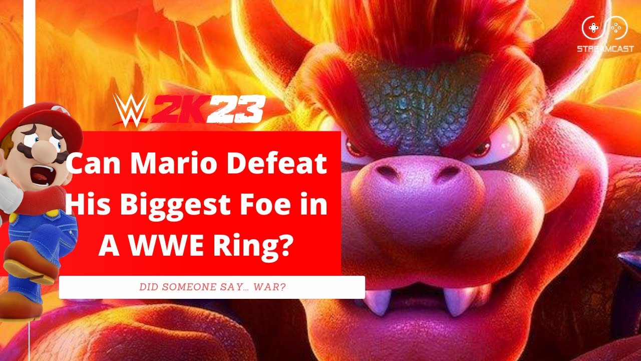 WWE 2k23 but Mario Takes on BOWSER?!? | PS5 Gameplay