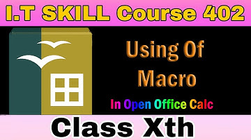 What is a Macro / Using Macro in Spreadsheet - Class X Information Technology (I.T Skill Course 402)