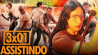 CHEGAMOS NA PRISÃO!!! | REVENDO THE WALKING DEAD DO COMEÇO!! | 3x01 REACT