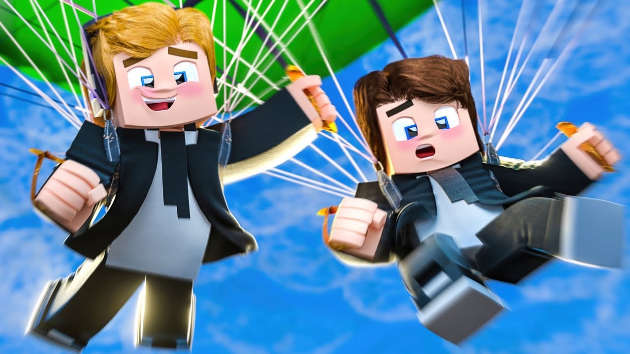 PULAMOS DE PARAQUEDAS E INVADIMOS A BASE SECRETA DO SPECTRE - ESCOLA DE ESPIÕES MINECRAFT #7