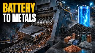 Inside a Massive Lithium-Ion Battery Recycling Plant: How Shredders Recover Precious Metals